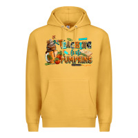 Mustard teaching little pumpkins Premium Hoodie - AdoDesignShop