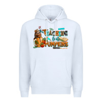 White teaching little pumpkins Premium Hoodie - AdoDesignShop