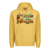 Antique Gold teaching little pumpkins Premium Hoodie - AdoDesignShop