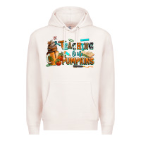 Pale Pink teaching little pumpkins Premium Hoodie - AdoDesignShop