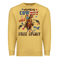 Antique Gold american cowboy wild west free spirit Premium Sweatshirt - texasbilliewilder