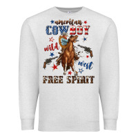 Oatmeal Heather american cowboy wild west free spirit Premium Sweatshirt - texasbilliewilder