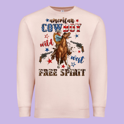 Premium Sweatshirt american cowboy wild west free spirit