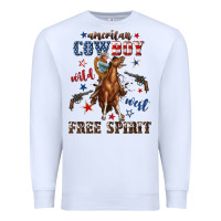 White american cowboy wild west free spirit Premium Sweatshirt - texasbilliewilder