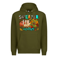 Army Green pumpkın Spıce Premium Hoodie - AdoDesignShop