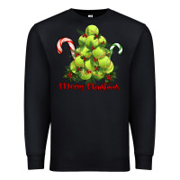 Black Merry Christmas Tennis Premium Sweatshirt - RanaPortraitStore