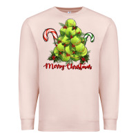 Pale Pink Merry Christmas Tennis Premium Sweatshirt - RanaPortraitStore