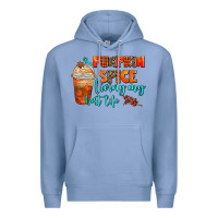 Colony Blue pumpkin spice living my best life Premium Hoodie - AdoDesignShop