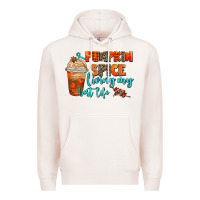 Pale Pink pumpkin spice living my best life Premium Hoodie - AdoDesignShop