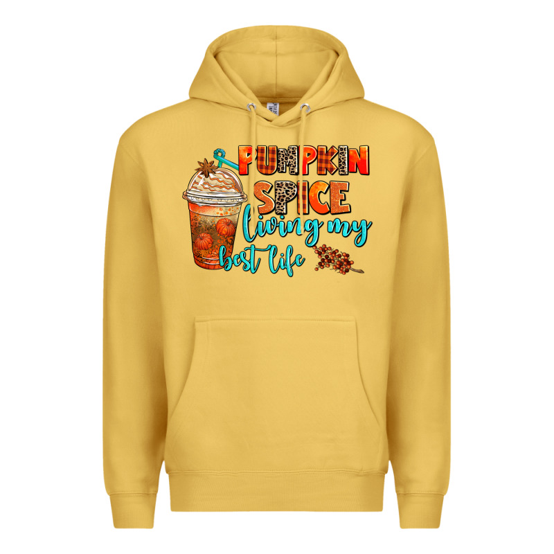 Pumpkin Spice Living My Best Life Premium Hoodie by AdoDesignShop | Teevron