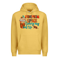 Antique Gold pumpkin spice living my best life Premium Hoodie - AdoDesignShop