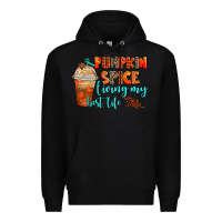 Black pumpkin spice living my best life Premium Hoodie - AdoDesignShop