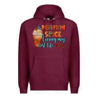 Burgundy pumpkin spice living my best life Premium Hoodie - AdoDesignShop