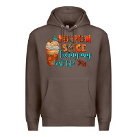 Coffee pumpkin spice living my best life Premium Hoodie - AdoDesignShop