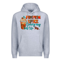Heather Grey pumpkin spice living my best life Premium Hoodie - AdoDesignShop