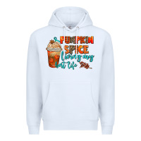White pumpkin spice living my best life Premium Hoodie - AdoDesignShop