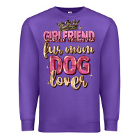 Purple girlfriend  fur mom dog lover Premium Sweatshirt - Zillion Design Studio