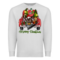 Dove Grey Merry Christmas Farm Truck With Baby Cow Premium Sweatshirt - RanaPortraitStore