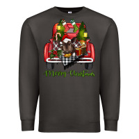 Smoke Merry Christmas Farm Truck With Baby Cow Premium Sweatshirt - RanaPortraitStore