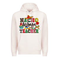 Pale Pink nacho average teacher Premium Hoodie - JahusDesignShop
