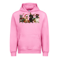 Fuchsia Pink christmas chihuahua pitbull pug dachshund Urban Hoodie - JahusDesignShop