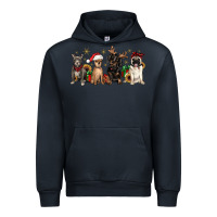 Navy christmas chihuahua pitbull pug dachshund Urban Hoodie - JahusDesignShop
