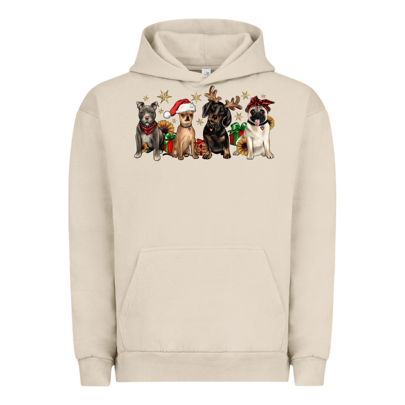 Christmas Chihuahua Pitbull Pug Dachshund Urban Hoodie by JahusDesignShop | Teevron