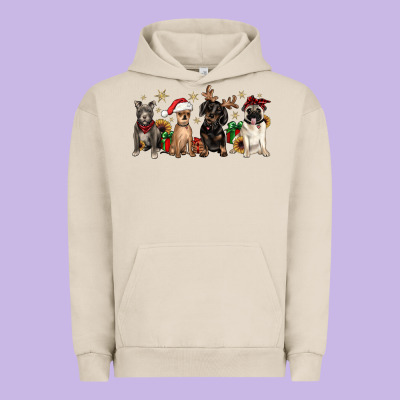 Christmas Chihuahua Pitbull Pug Dachshund Urban Hoodie Designed By Jahusdesignshop