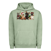 Pigment Oil Green christmas chihuahua pitbull pug dachshund Urban Hoodie - JahusDesignShop