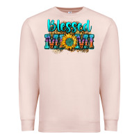 Pale Pink blessed mimi Premium Sweatshirt - Zillion Design Studio