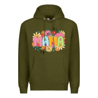 Army Green floral mama Premium Hoodie - JahusDesignShop