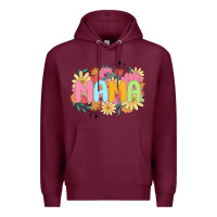 Burgundy floral mama Premium Hoodie - JahusDesignShop