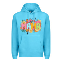 Ocean Blue floral mama Premium Hoodie - JahusDesignShop