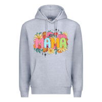 Heather Grey floral mama Premium Hoodie - JahusDesignShop