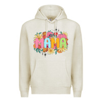 Oatmeal Heather floral mama Premium Hoodie - JahusDesignShop
