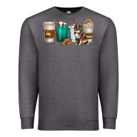 Charcoal Heather australian shepherd dog coffee cups Premium Sweatshirt - texasbilliewilder