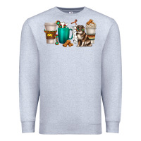 Heather Grey australian shepherd dog coffee cups Premium Sweatshirt - texasbilliewilder
