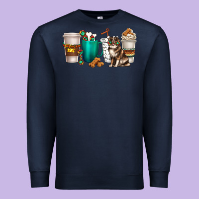 Premium Sweatshirt australian shepherd dog coffee cups