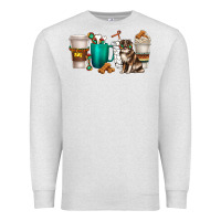 Oatmeal Heather australian shepherd dog coffee cups Premium Sweatshirt - texasbilliewilder