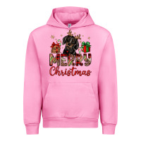 Fuchsia Pink merry christmas dachshund Urban Hoodie - JahusDesignShop