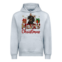 Heather Grey merry christmas dachshund Urban Hoodie - JahusDesignShop
