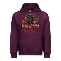 Mauve Wine merry christmas dachshund Urban Hoodie - JahusDesignShop
