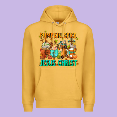 Pumpkin Spıce Jesus Christ Coffee Cups Premium Hoodie Designed By Adodesignshop