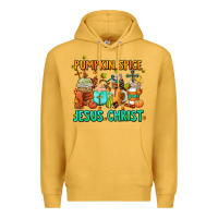 Mustard pumpkin spıce jesus christ coffee cups Premium Hoodie - AdoDesignShop