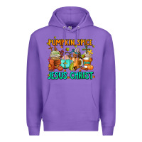 Purple pumpkin spıce jesus christ coffee cups Premium Hoodie - AdoDesignShop