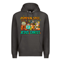 Smoke pumpkin spıce jesus christ coffee cups Premium Hoodie - AdoDesignShop