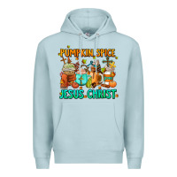Blue Mist pumpkin spıce jesus christ coffee cups Premium Hoodie - AdoDesignShop