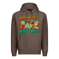 Coffee pumpkin spıce jesus christ coffee cups Premium Hoodie - AdoDesignShop