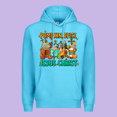 Pumpkin Spıce Jesus Christ Coffee Cups Premium Hoodie Designed By Adodesignshop