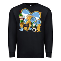 Black argentina  hearts Premium Sweatshirt - texasbilliewilder